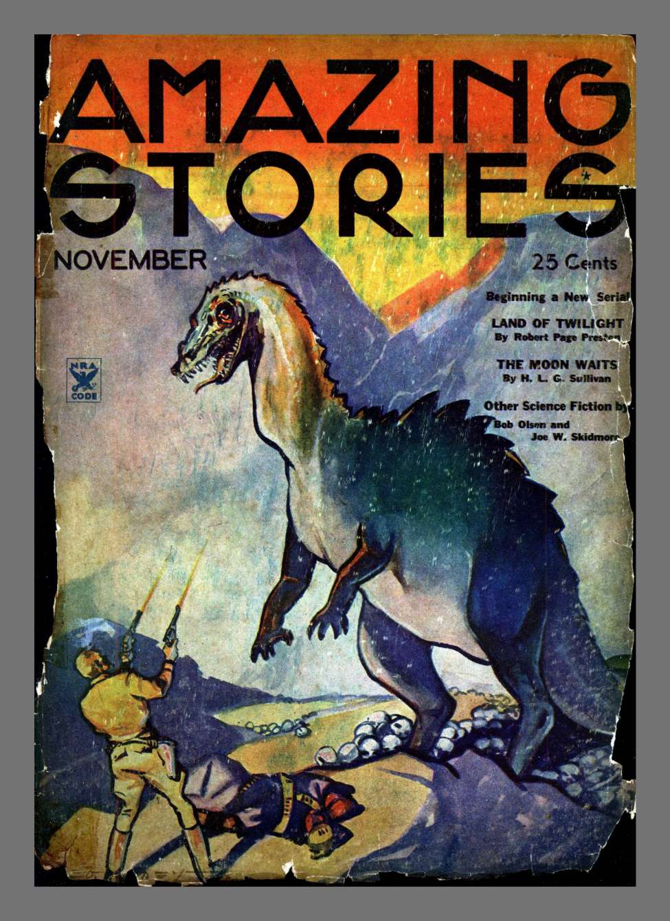 Book Cover For Amazing Stories v9 7 - Land of Twilight - Robert Page Preston