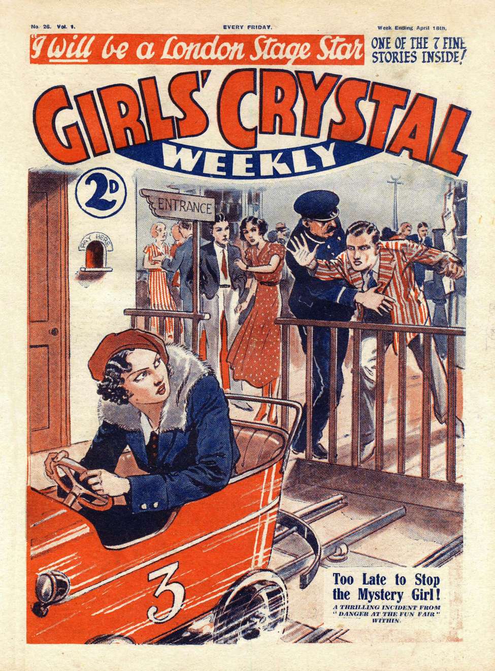 Comic Book Cover For Girls' Crystal 26 - Too Late to Stop the Mystery Girl!