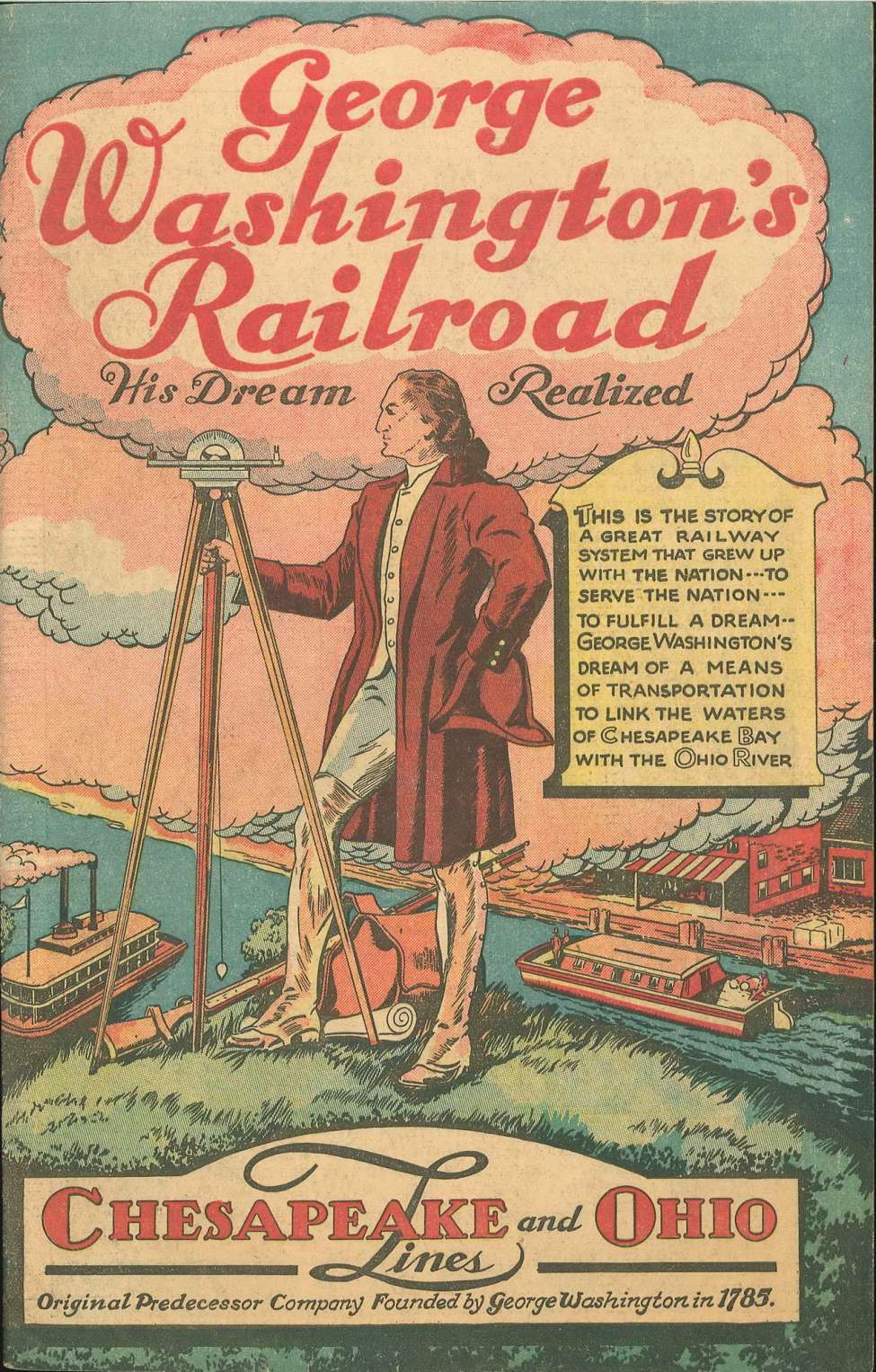 Comic Book Cover For George Washington's Railroad