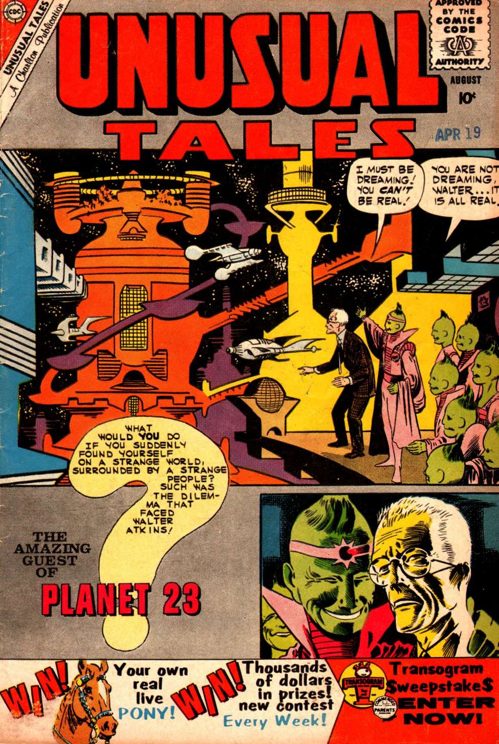 Comic Book Cover For Unusual Tales 23