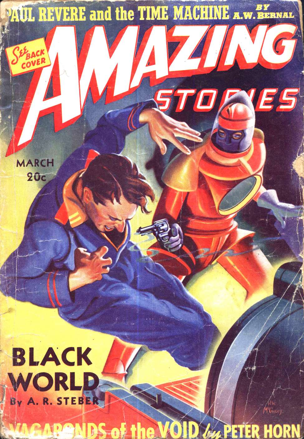 Book Cover For Amazing Stories v14 3 - Black World - Raymond A. Palmer