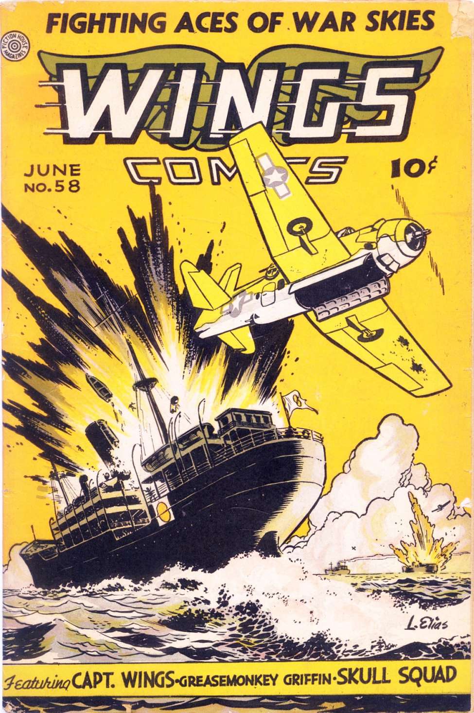 Comic Book Cover For Wings Comics 58 - Version 1