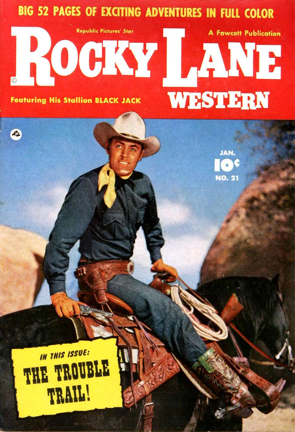 Comic Book Cover For Rocky Lane Western 21 - Version 1