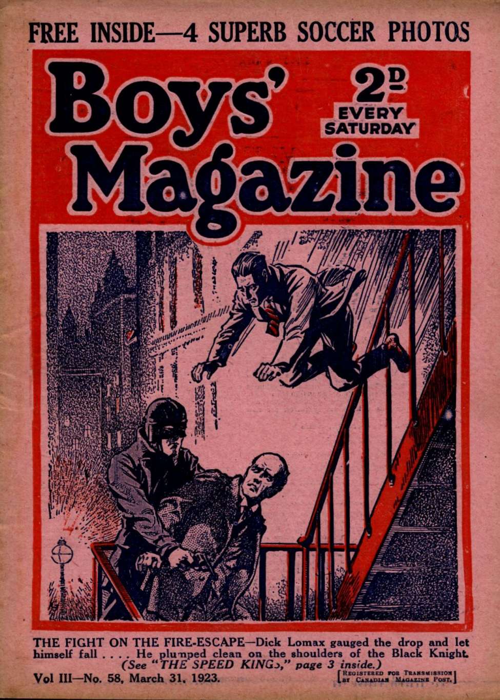Book Cover For Boys' Magazine 58