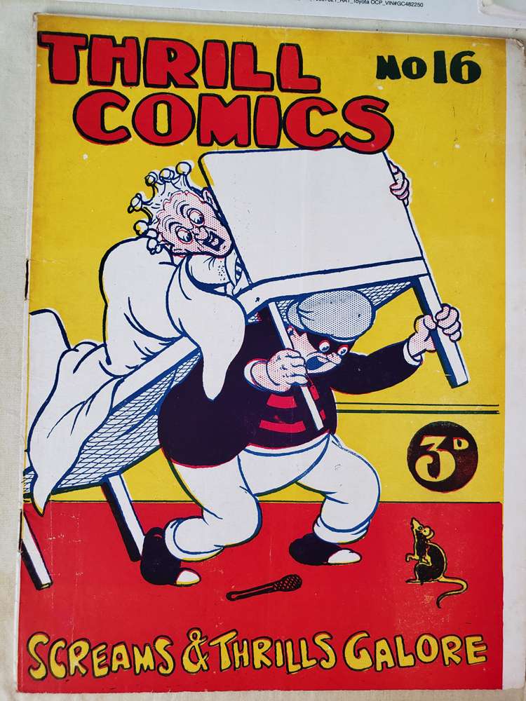 Comic Book Cover For Thrill Comics 16