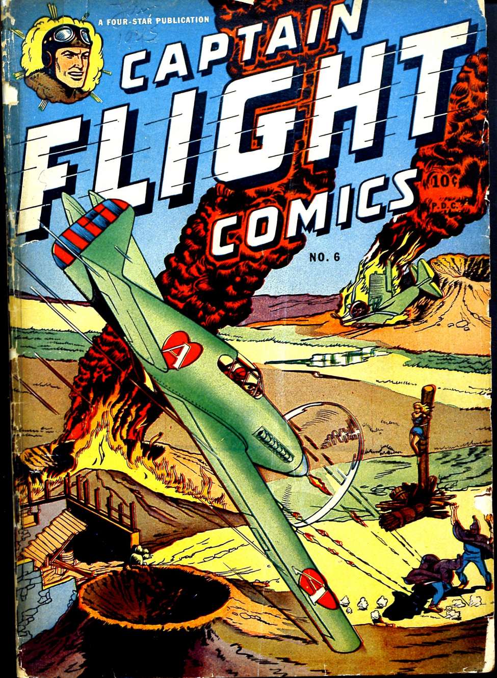 Comic Book Cover For Captain Flight Comics 6