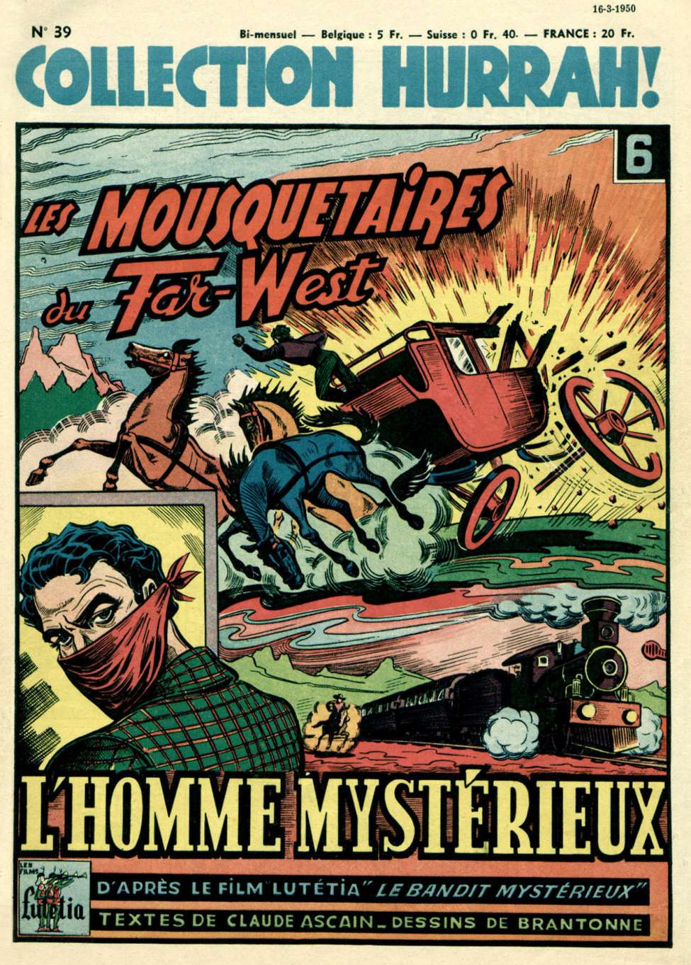 Book Cover For Collection Hurrah - 39 - Les mousquetaires du Far-West 6