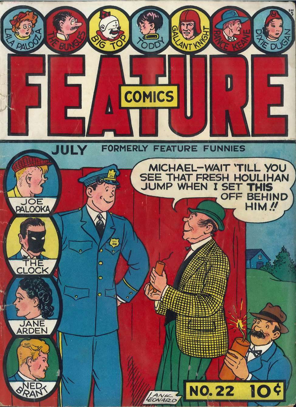 Comic Book Cover For Feature Comics 22