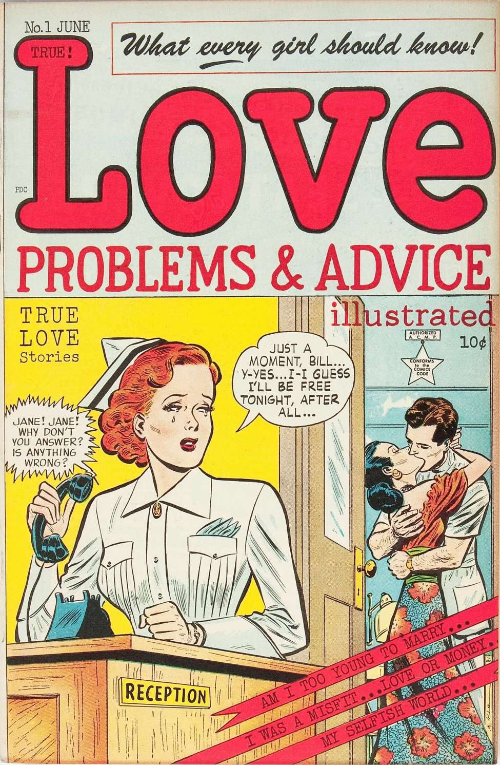 Comic Book Cover For Love Problems and Advice Illustrated 1