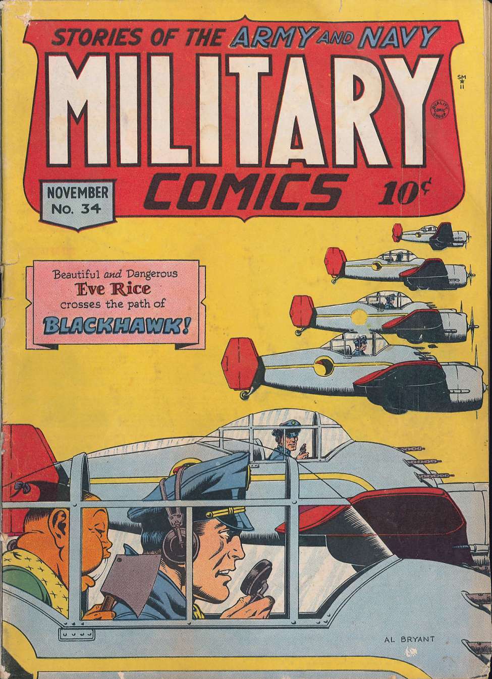 Book Cover For Military Comics 34