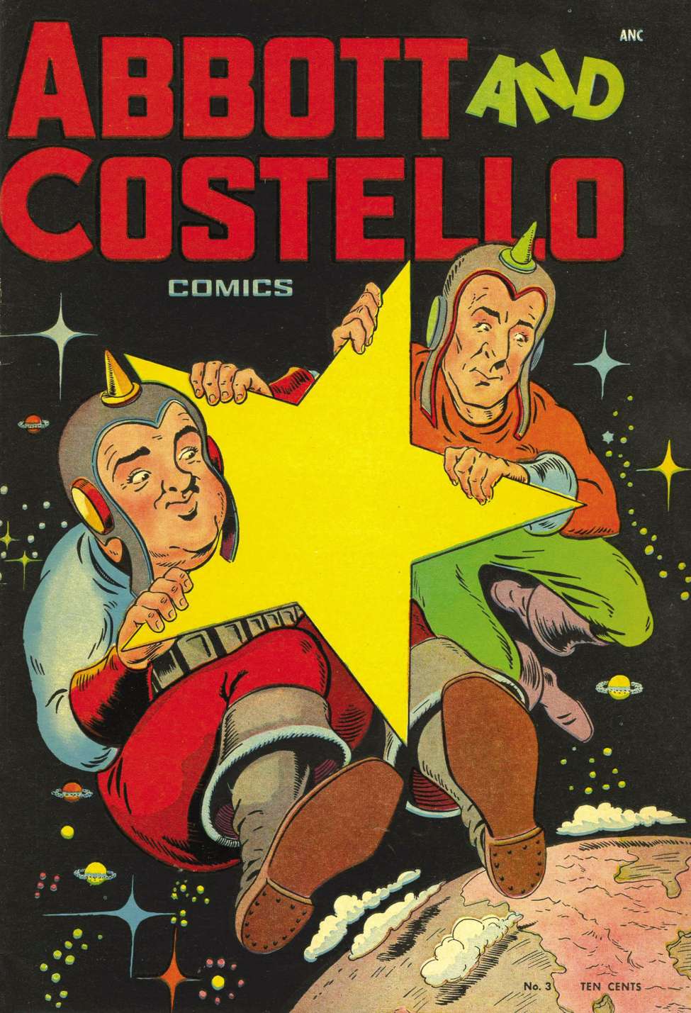 Comic Book Cover For Abbott and Costello Comics 3