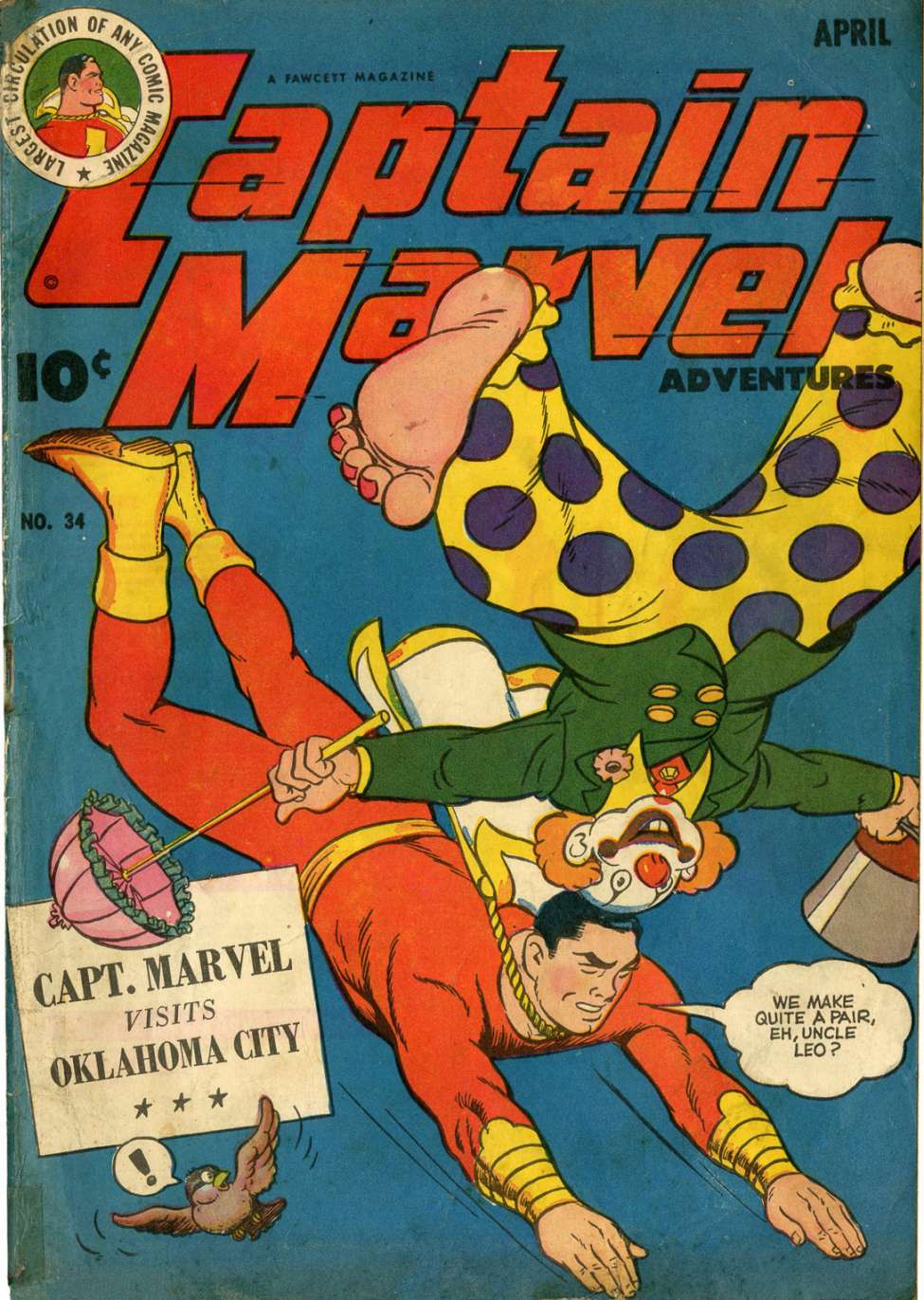 Comic Book Cover For Captain Marvel Adventures 34