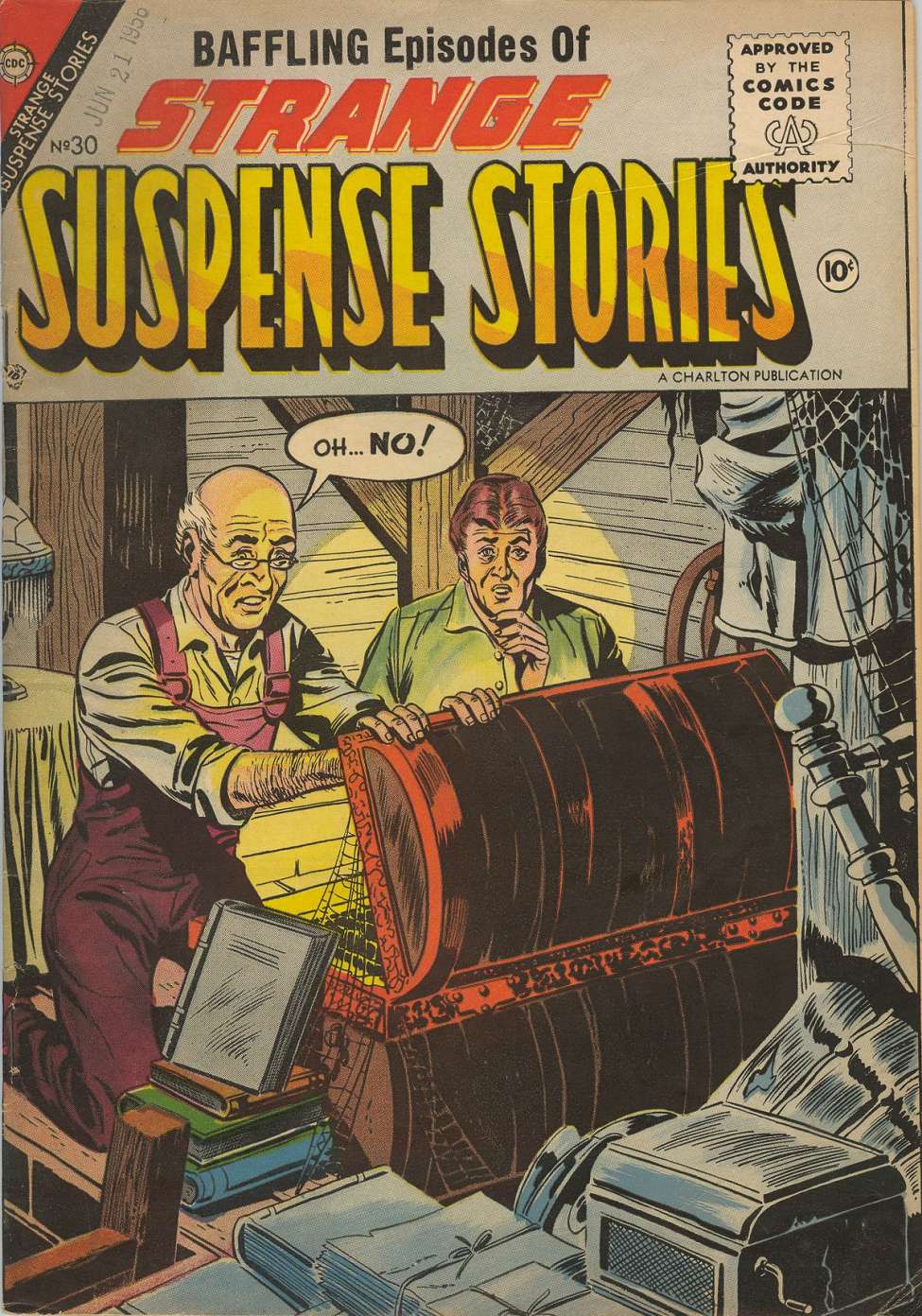 Comic Book Cover For Strange Suspense Stories 30