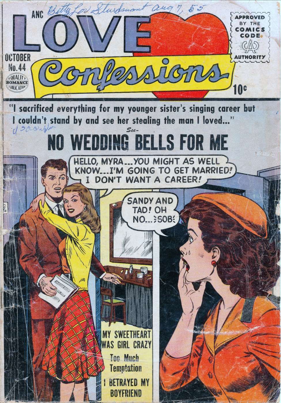 Comic Book Cover For Love Confessions 44
