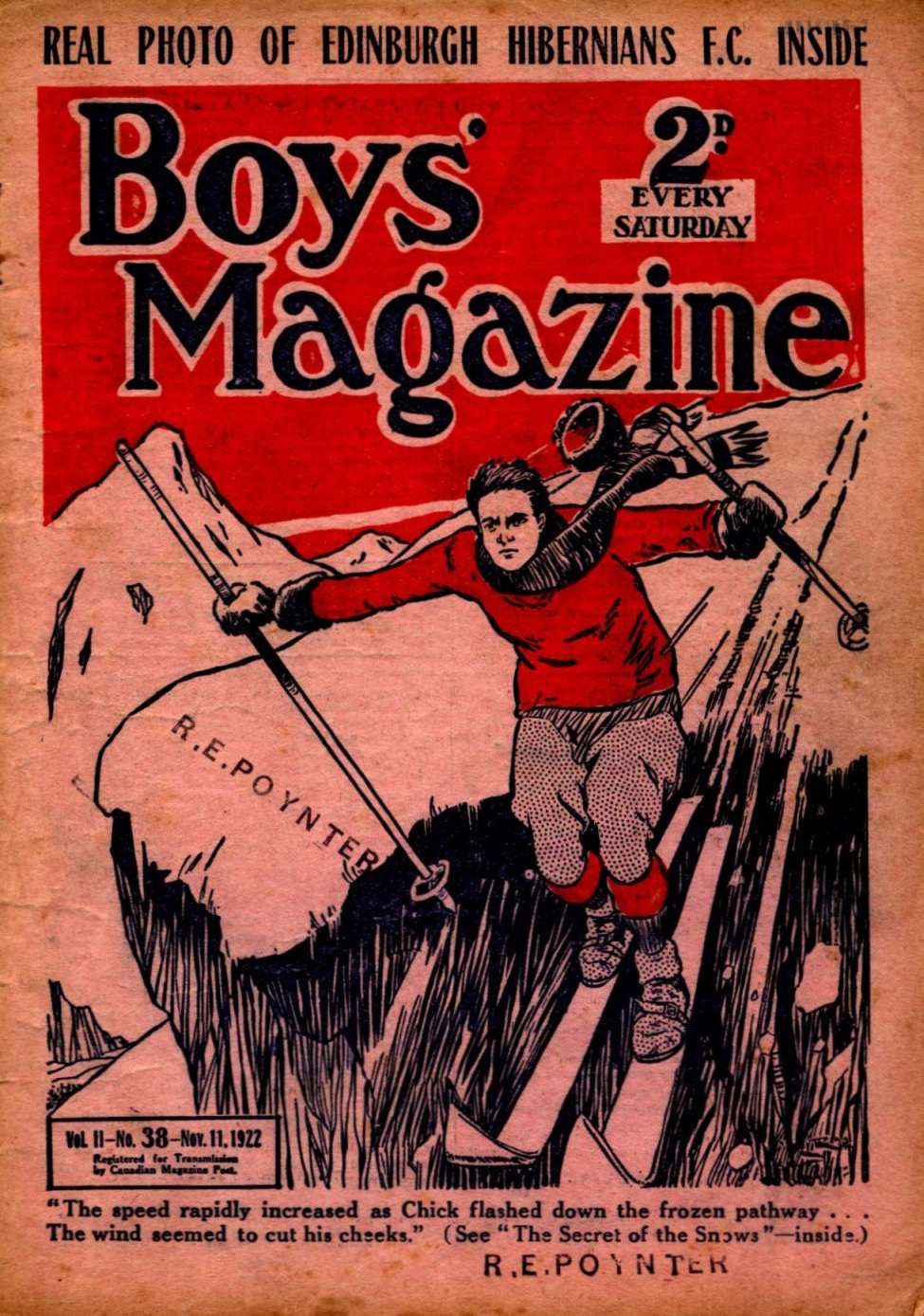 Comic Book Cover For Boys' Magazine 38