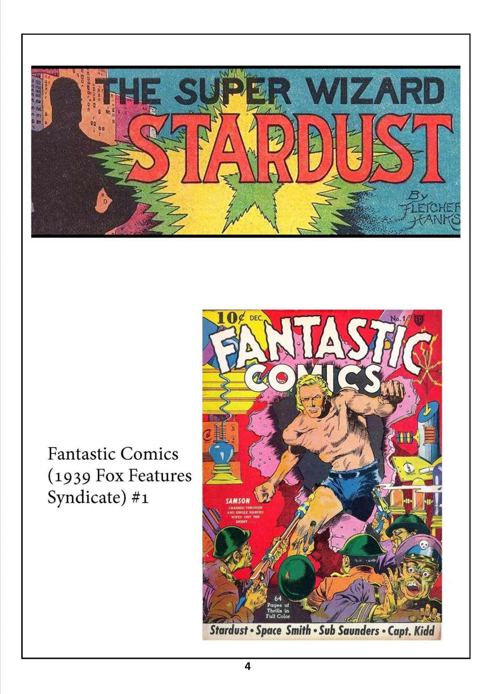 Comic Book Cover For Stardust, The Super Wizard