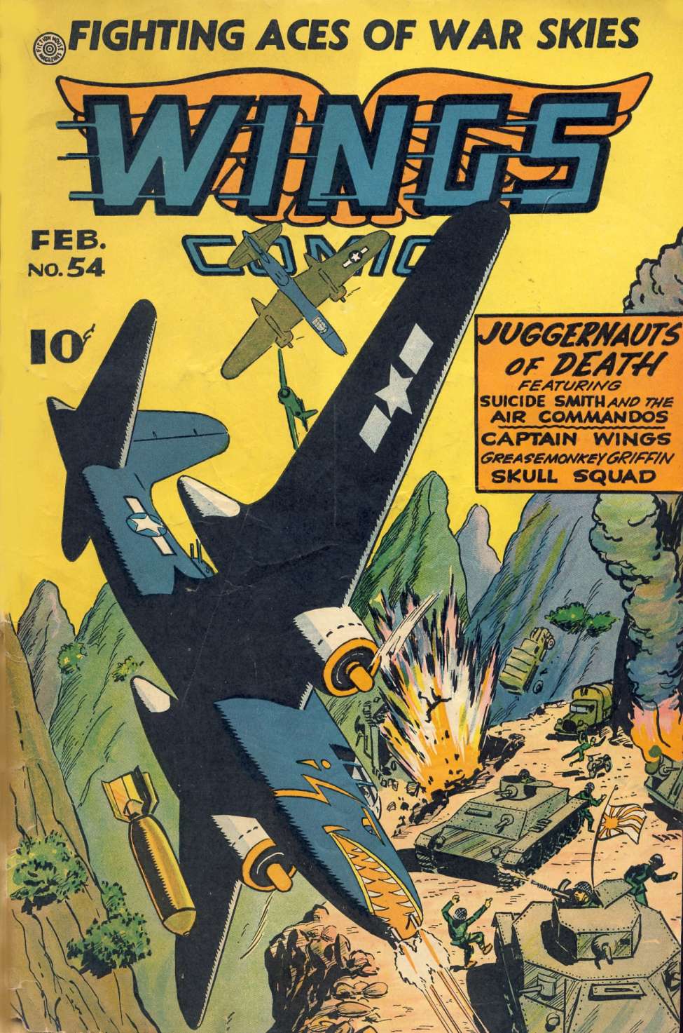 Comic Book Cover For Wings Comics 54