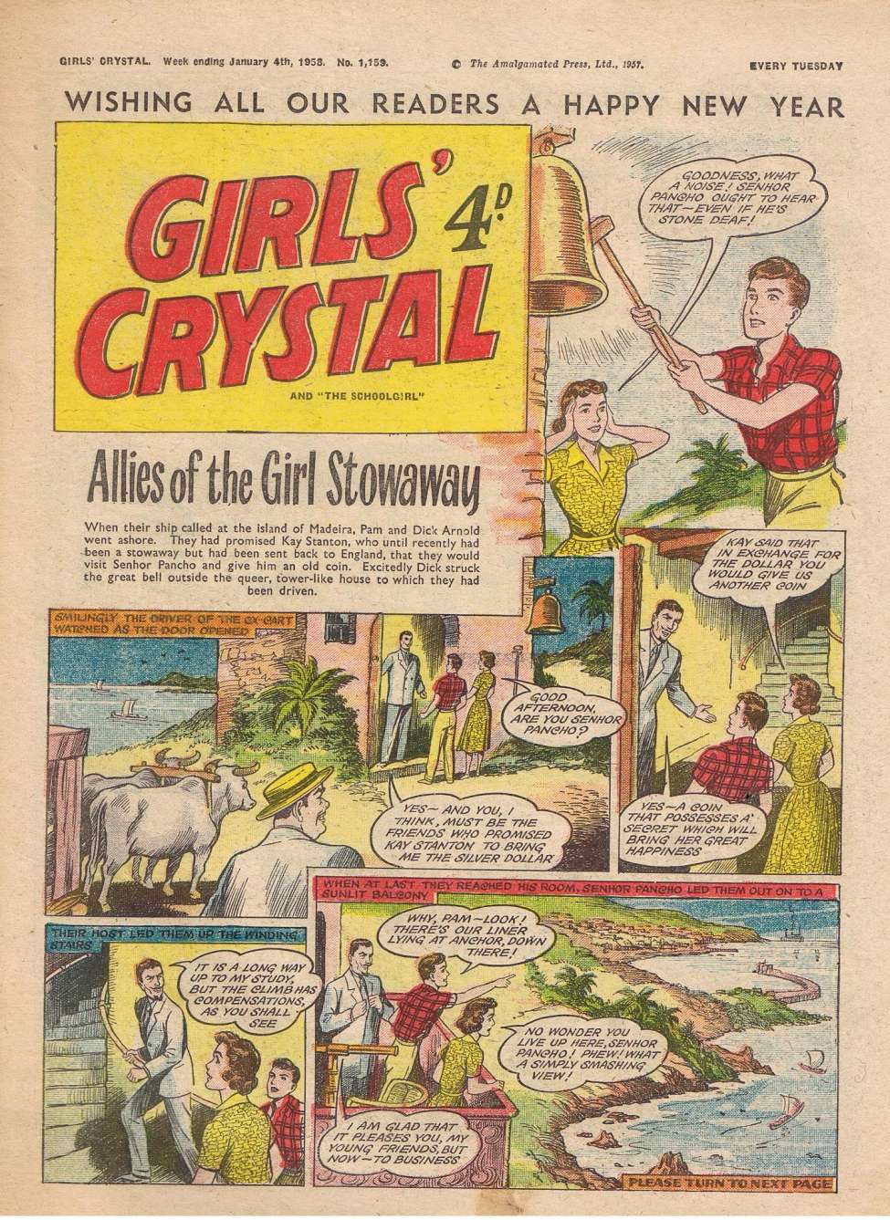 Comic Book Cover For Girls' Crystal 1159 - Allies of the Girl Stowaway