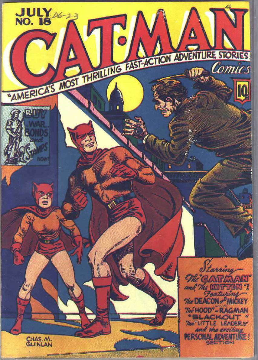 Comic Book Cover For Cat-Man Comics 18