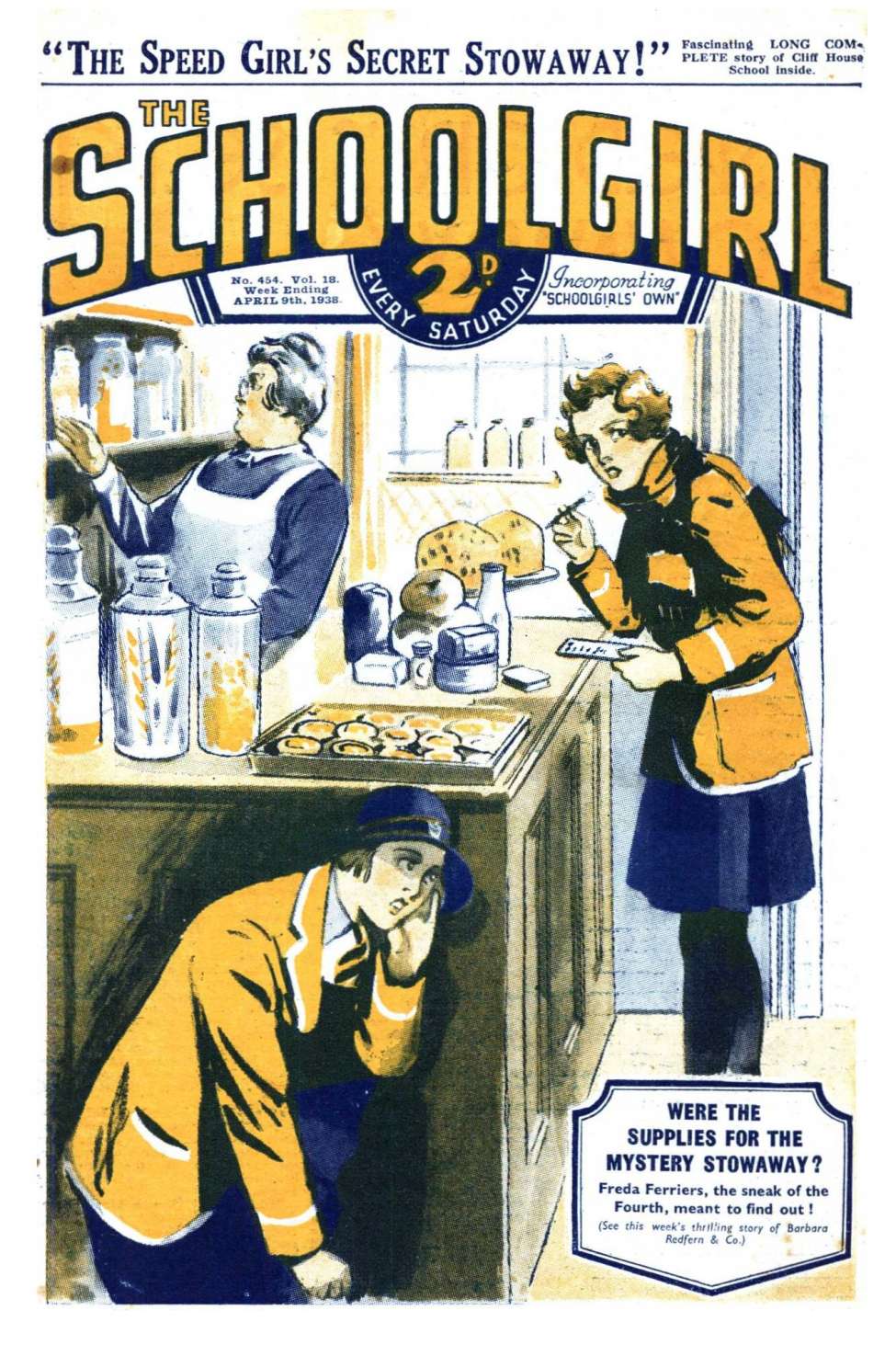Comic Book Cover For The Schoolgirl 454
