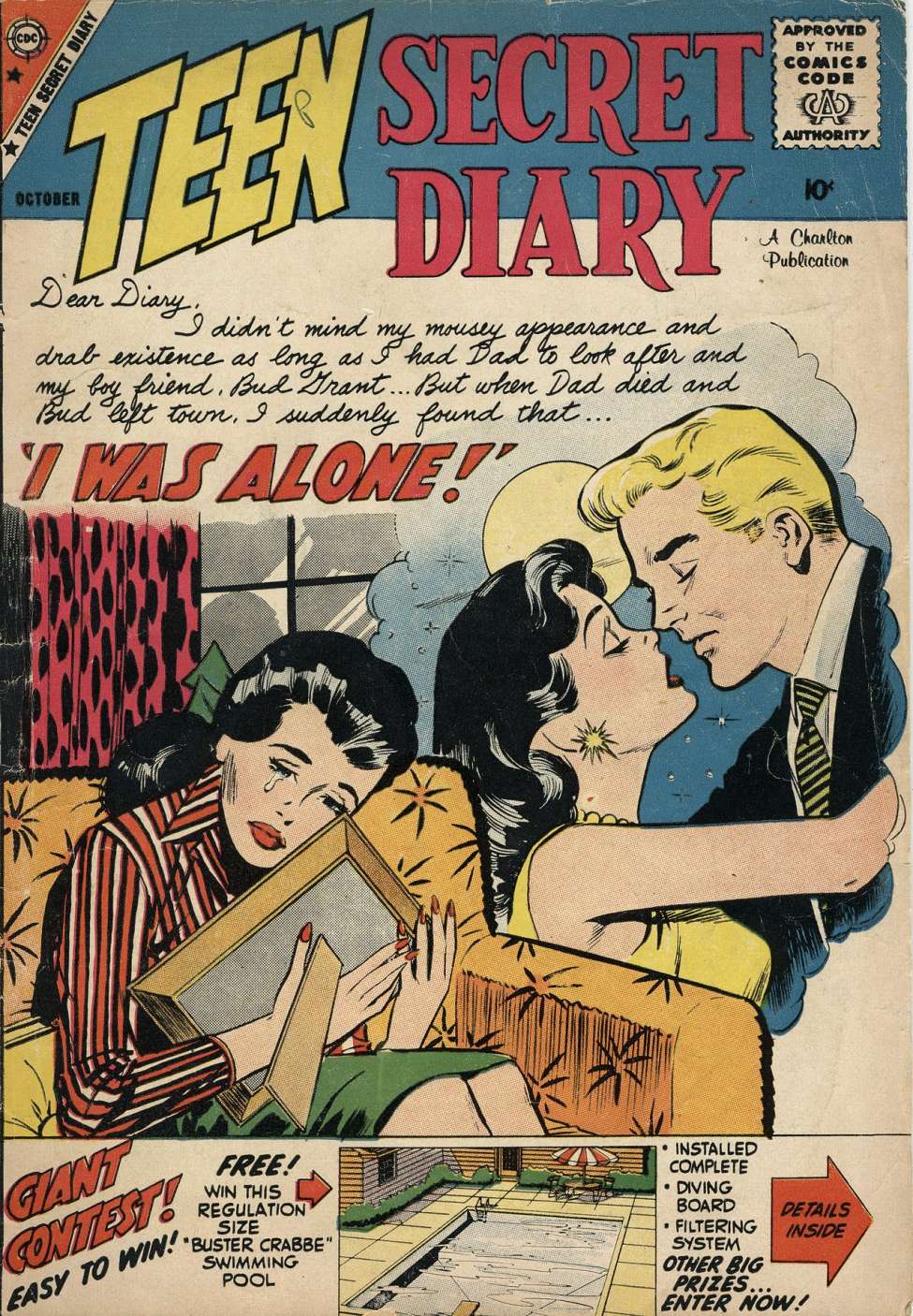 Comic Book Cover For Teen Secret Diary 1
