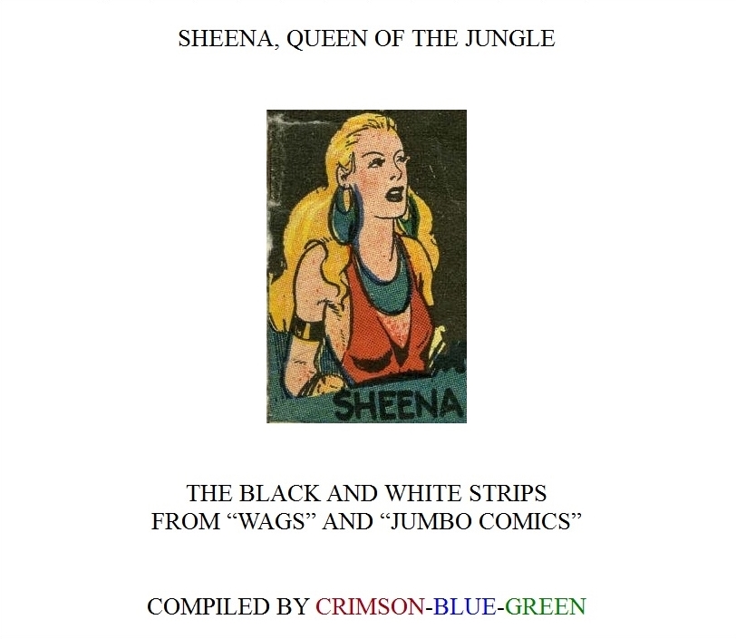 Comic Book Cover For Sheena In B&W