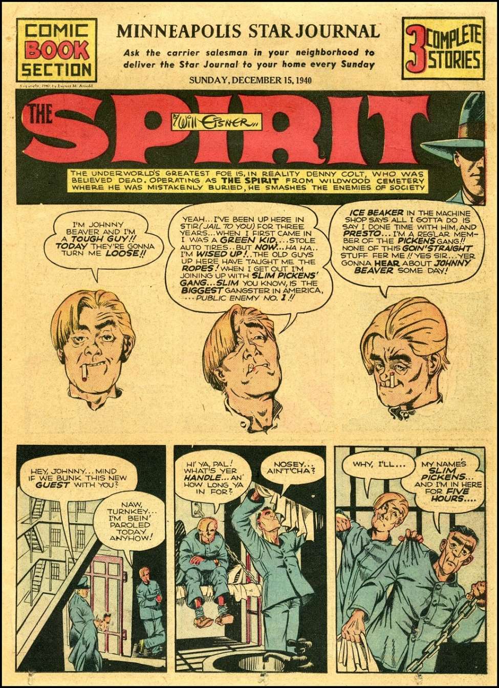 Comic Book Cover For The Spirit (1940-12-15) - Minneapolis Star Journal