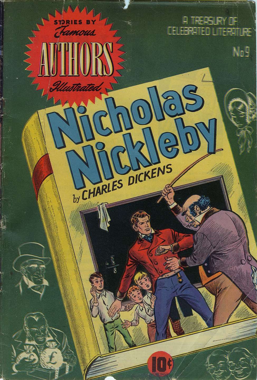 Comic Book Cover For Stories By Famous Authors Illustrated 9 - Nicholas Nickleby