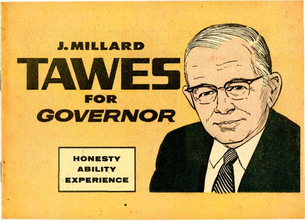 Book Cover For J. Millard Tawes For Governor