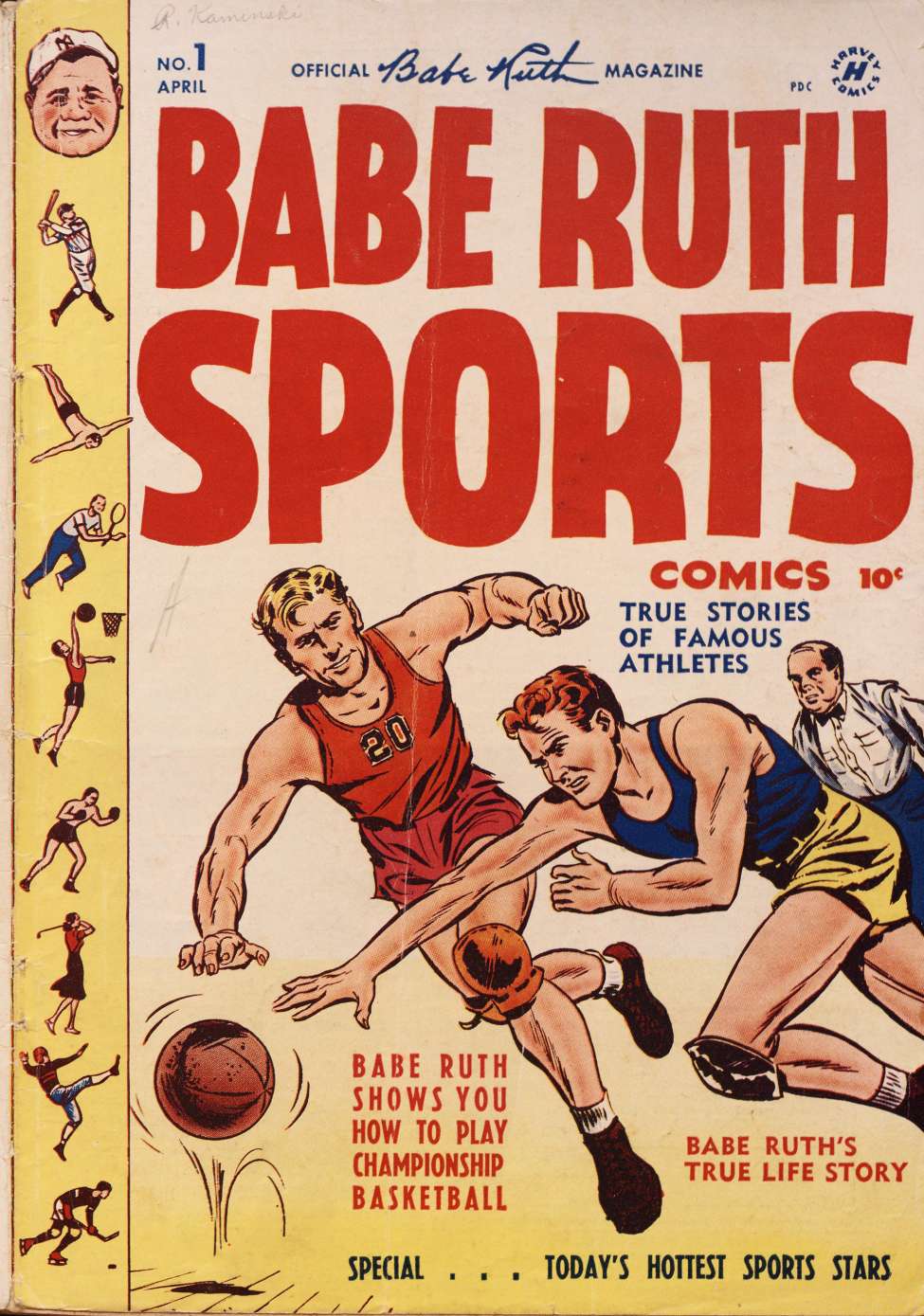 Book Cover For Babe Ruth Sports Comics 1 - Version 1