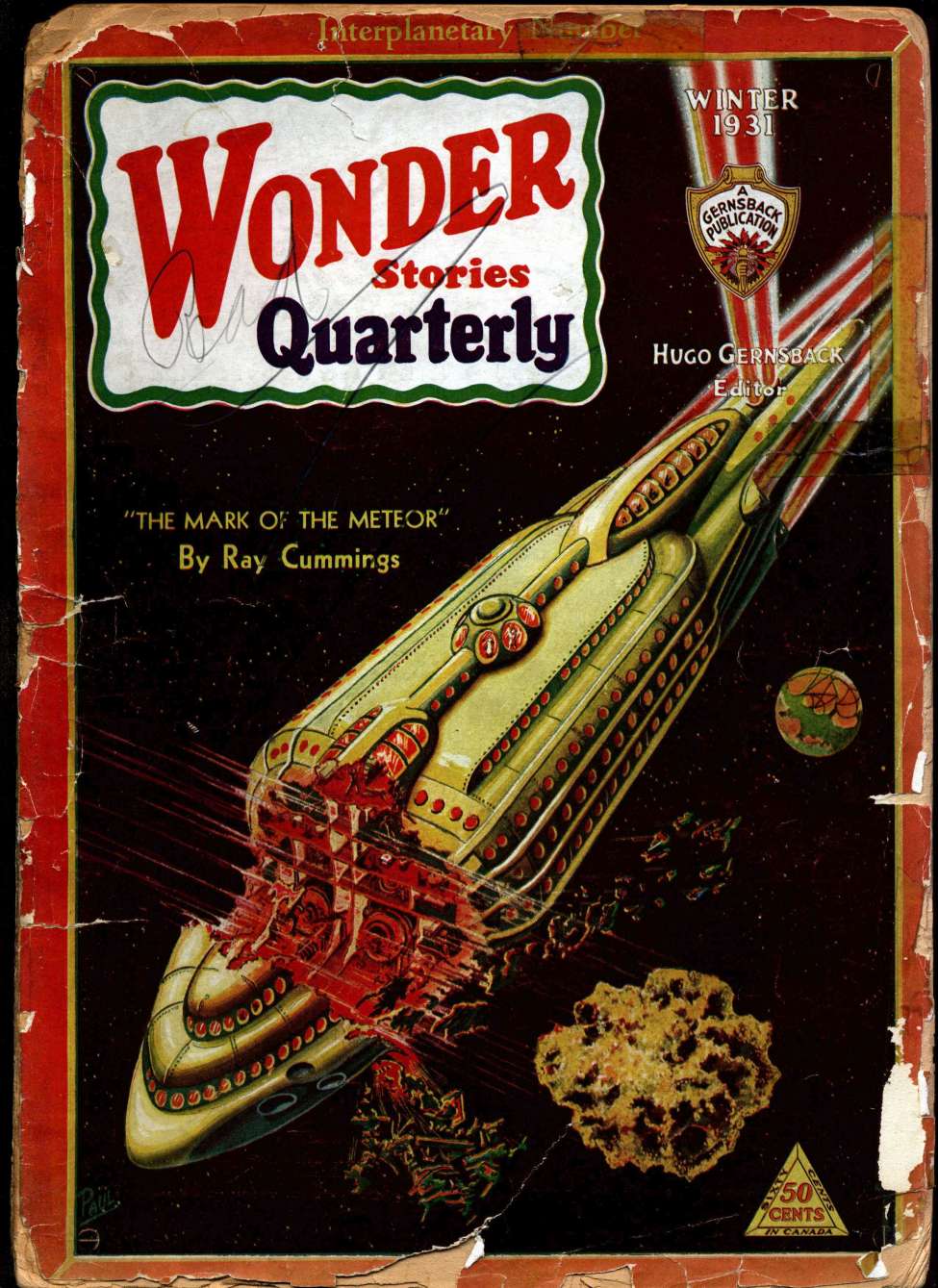 Book Cover For Wonder Stories Quarterly v2 2 - The Man of Bronze - A. L. Fierst