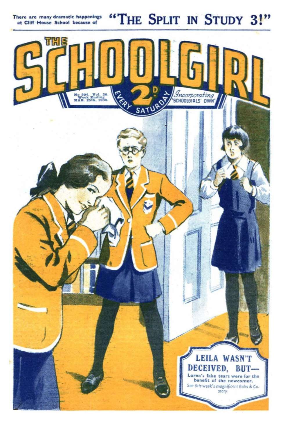 Comic Book Cover For The Schoolgirl 504