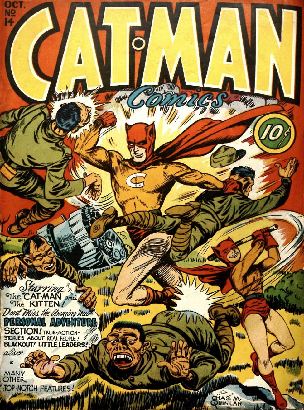 Comic Book Cover For Cat-Man Comics 14