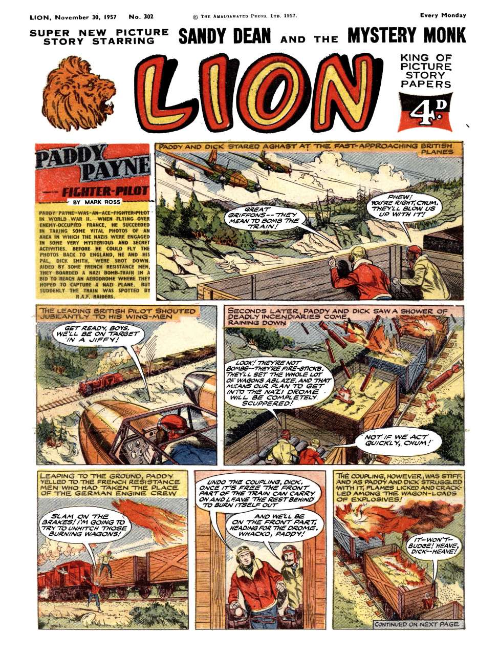 Comic Book Cover For Lion 302