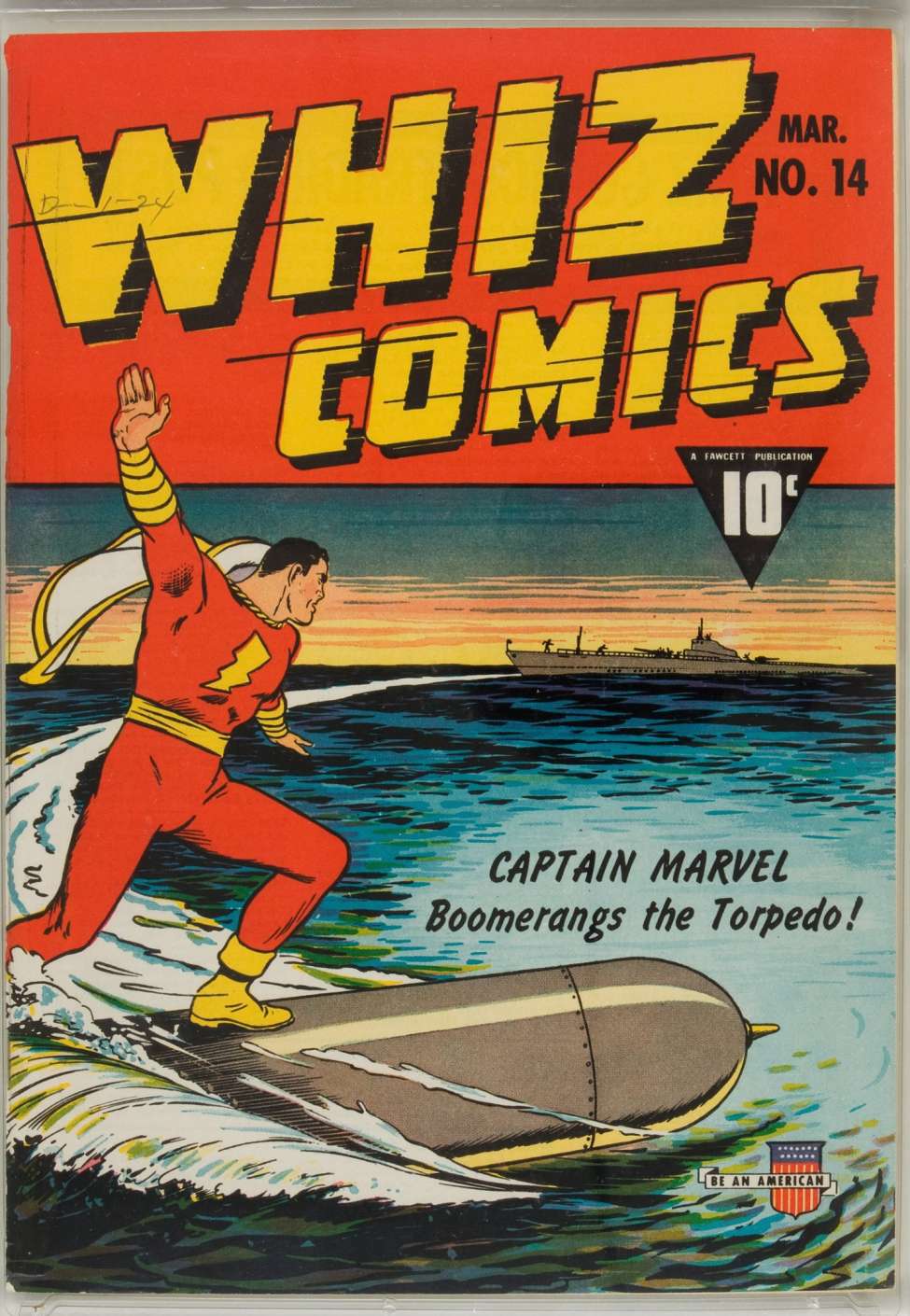 Comic Book Cover For Whiz Comics 14