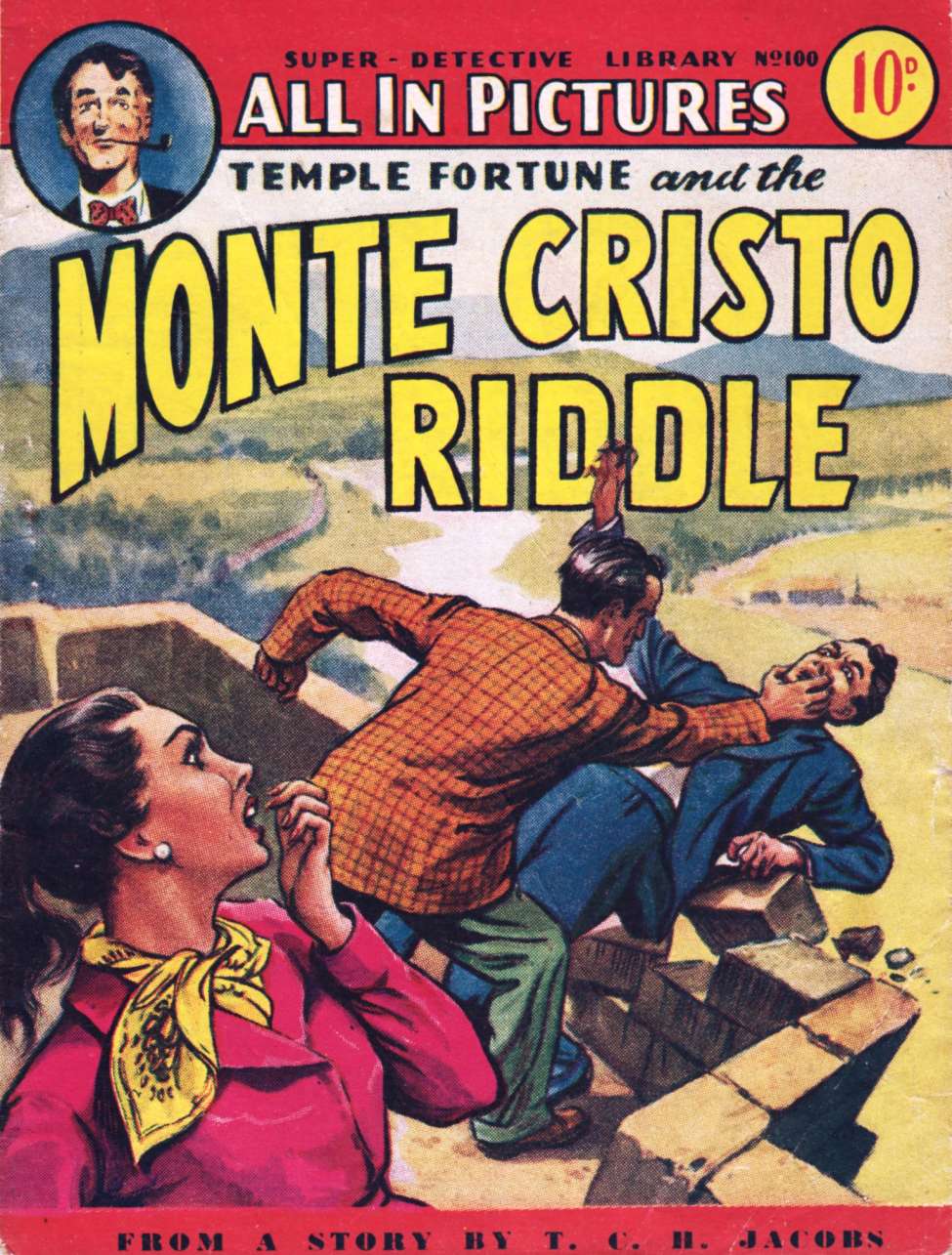Comic Book Cover For Super Detective Library 100 - Temple Fortune and The Monte Cristo Riddle