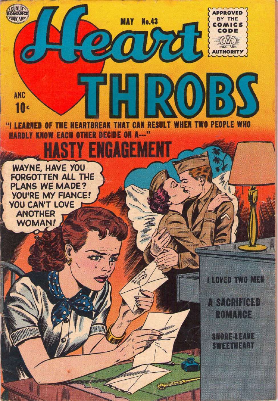 Comic Book Cover For Heart Throbs 43