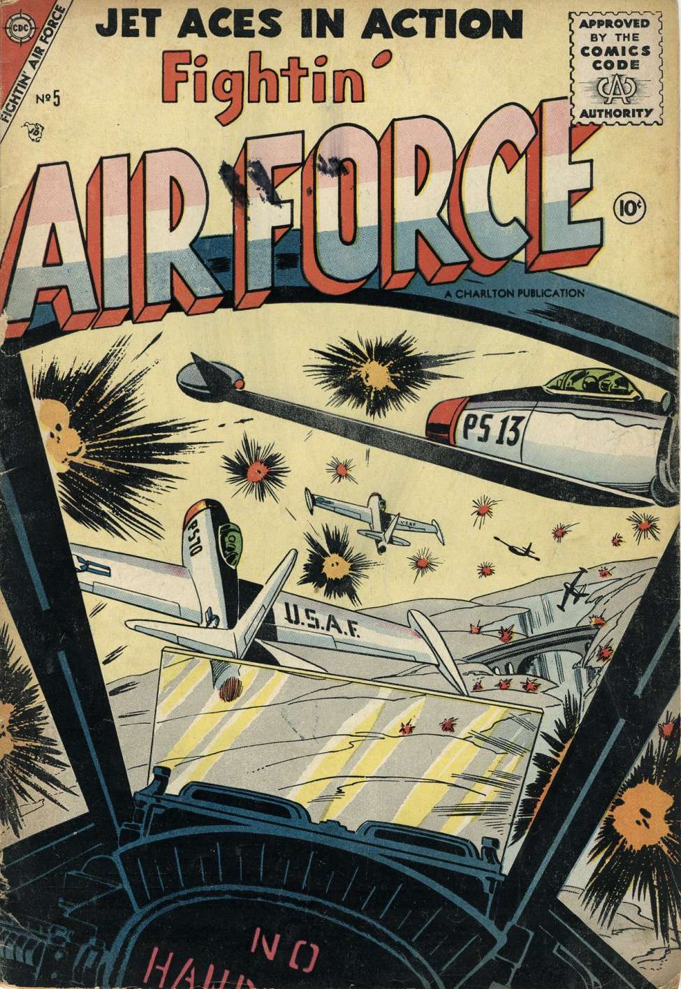 Comic Book Cover For Fightin' Air Force 5