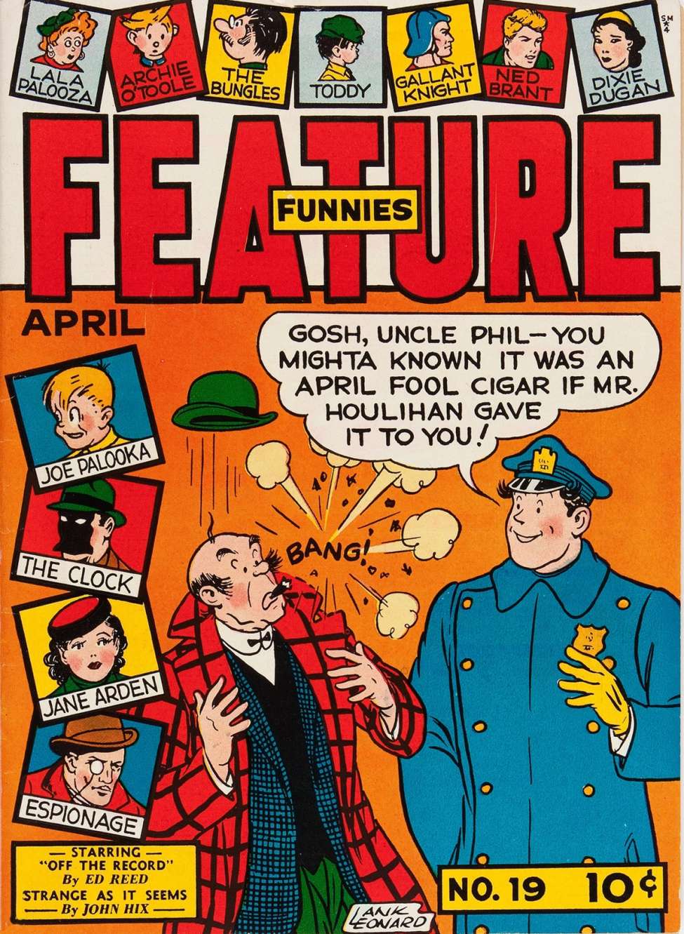 Comic Book Cover For Feature Funnies 19