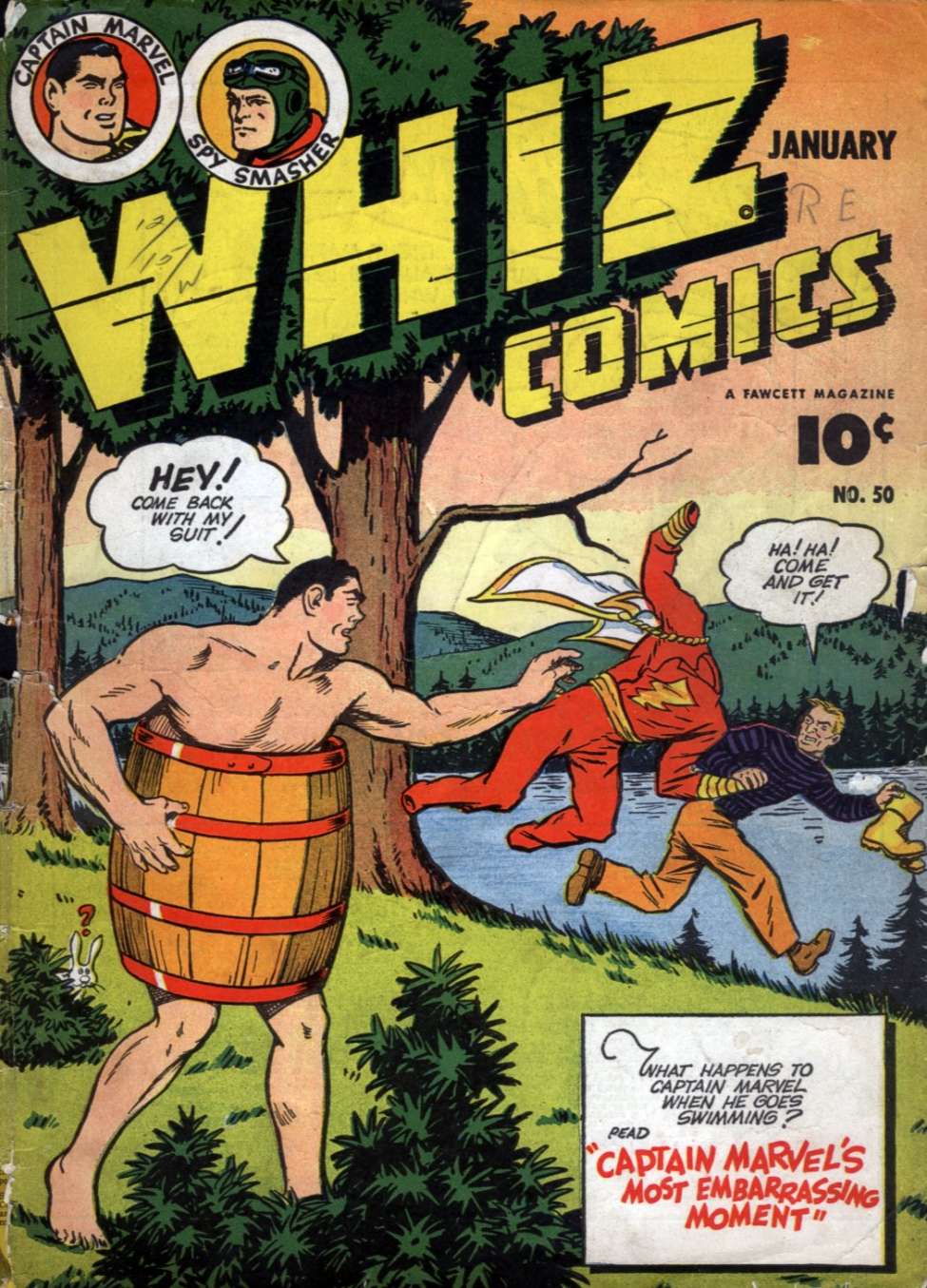 Comic Book Cover For Whiz Comics 50