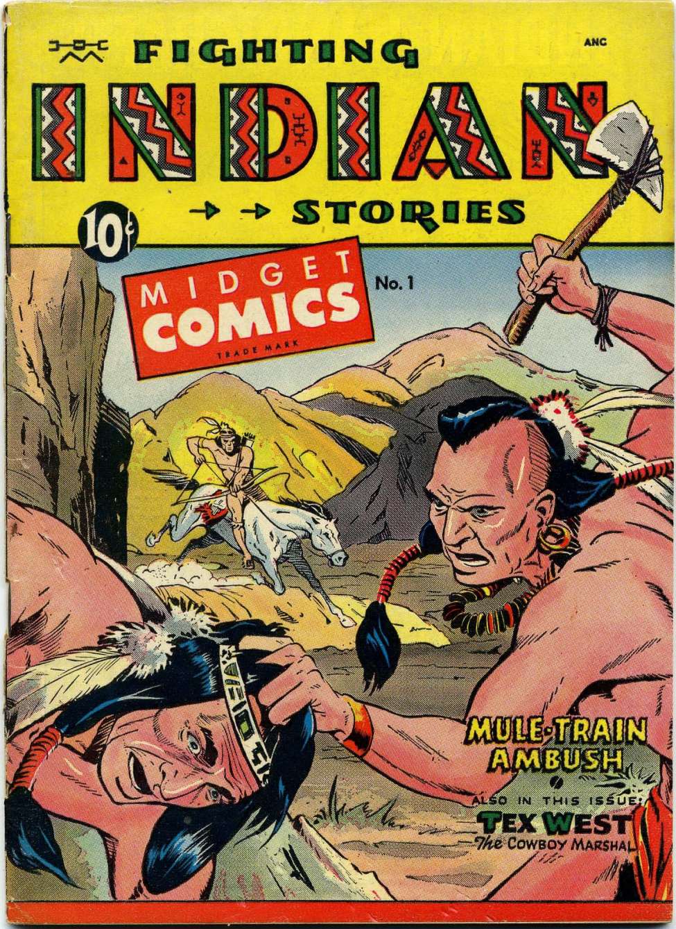 Comic Book Cover For Midget Comics 1 - Fighting Indian Stories