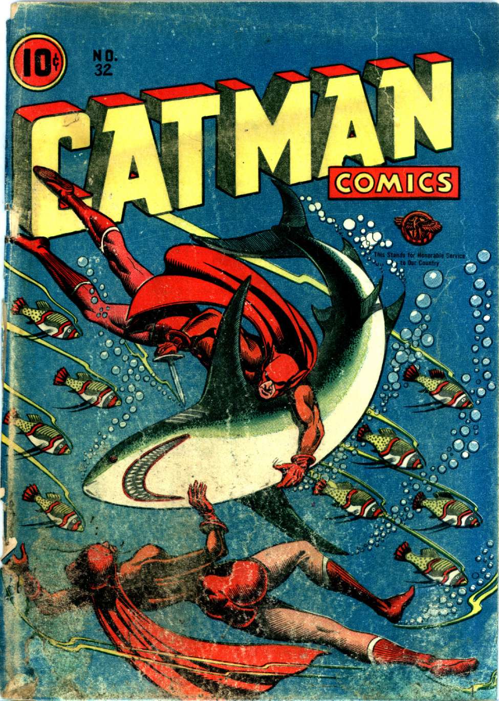 Comic Book Cover For Cat-Man Comics 32