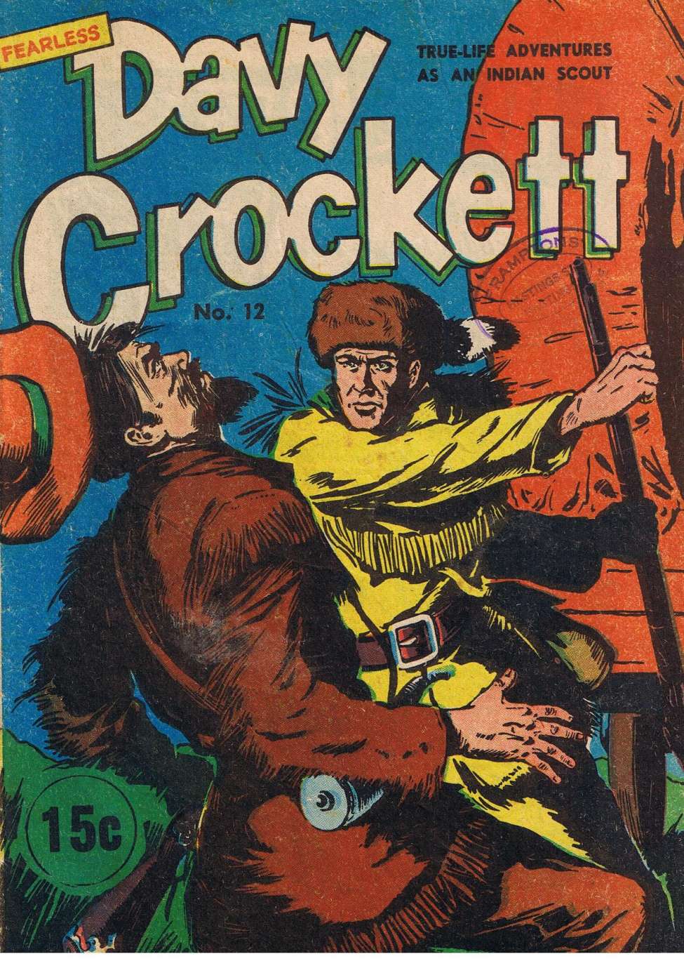 Comic Book Cover For Fearless Davy Crockett 12