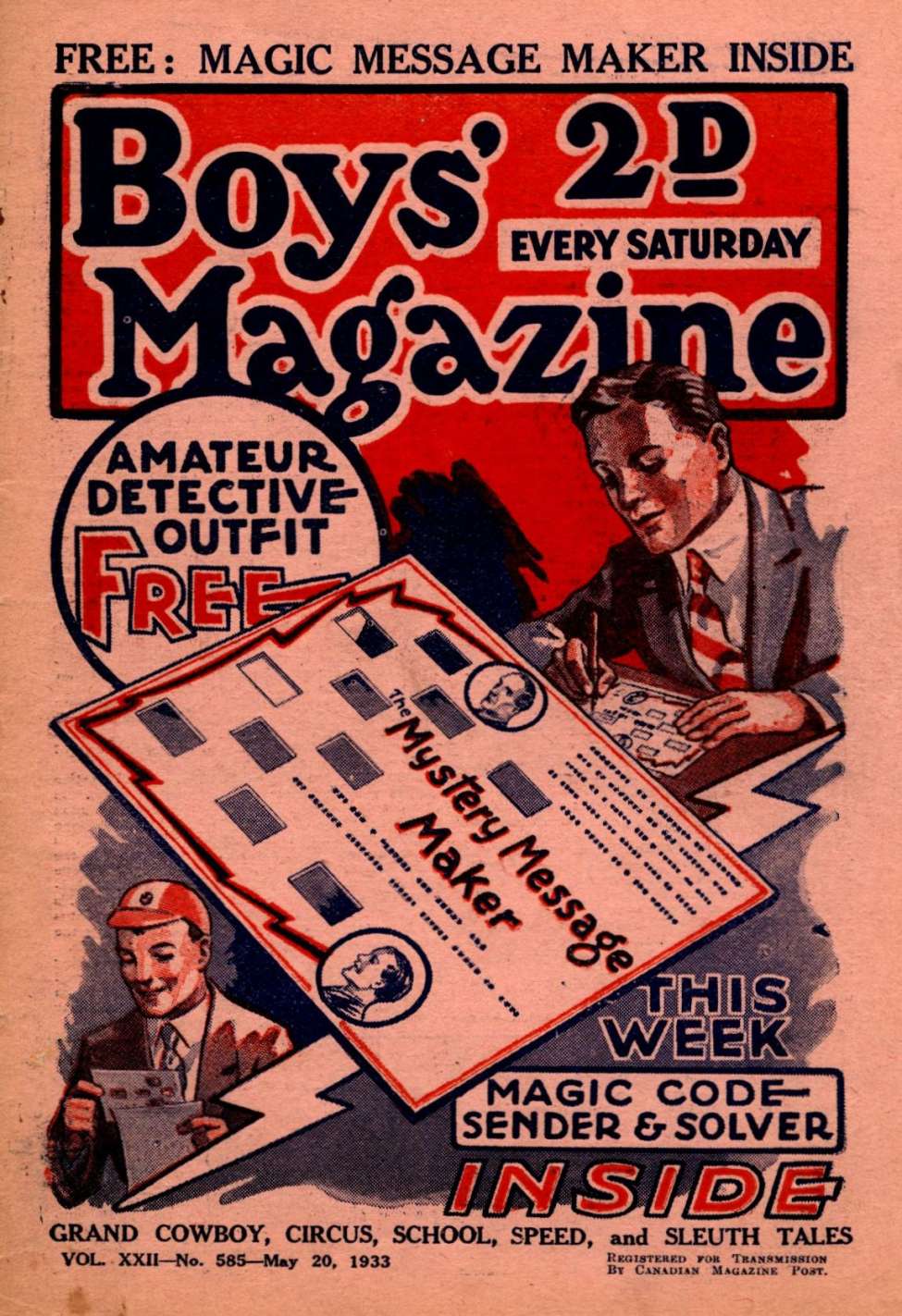 Book Cover For Boys' Magazine 585