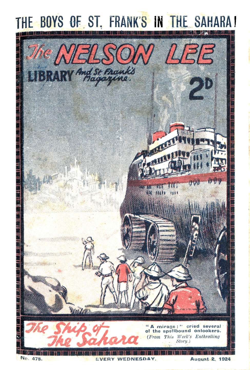 Book Cover For Nelson Lee Library s1 478 - The Ship of the Sahara