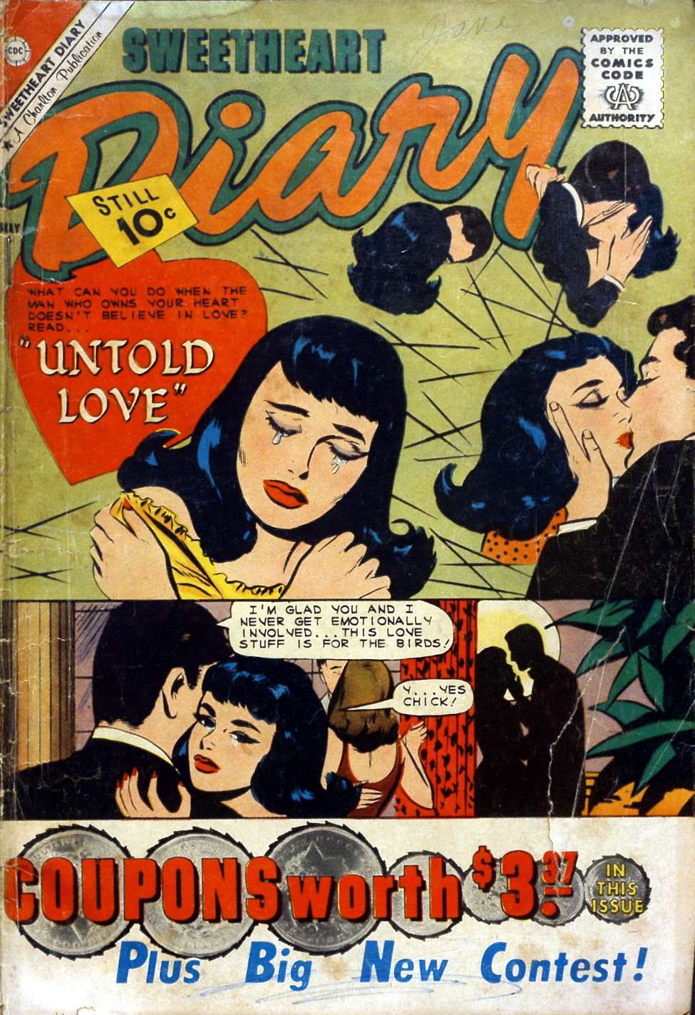 Comic Book Cover For Sweetheart Diary 58