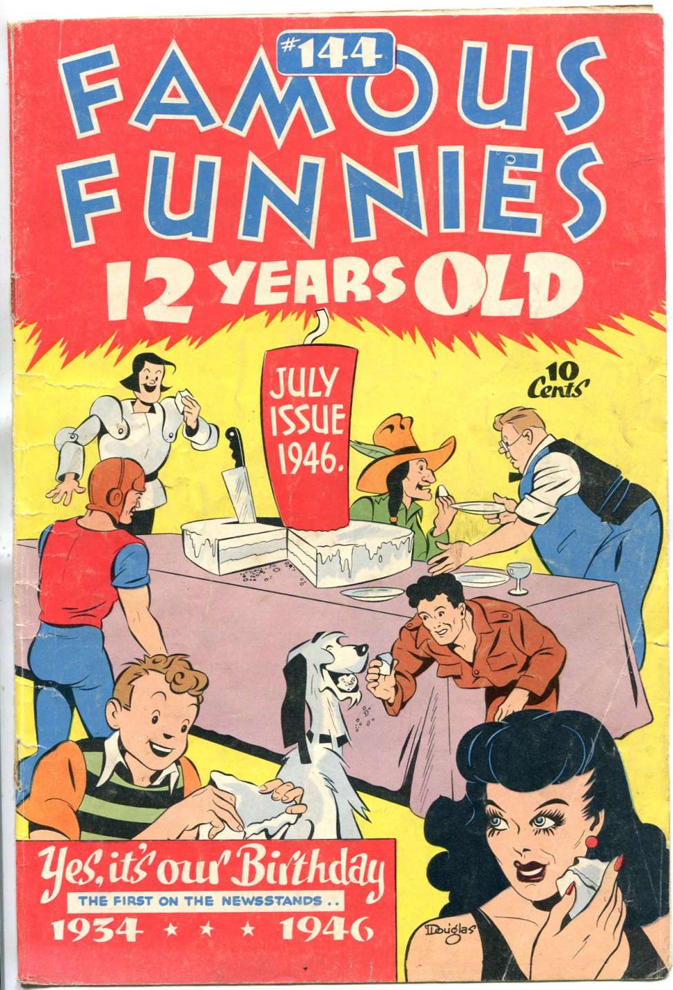 Comic Book Cover For Famous Funnies 144