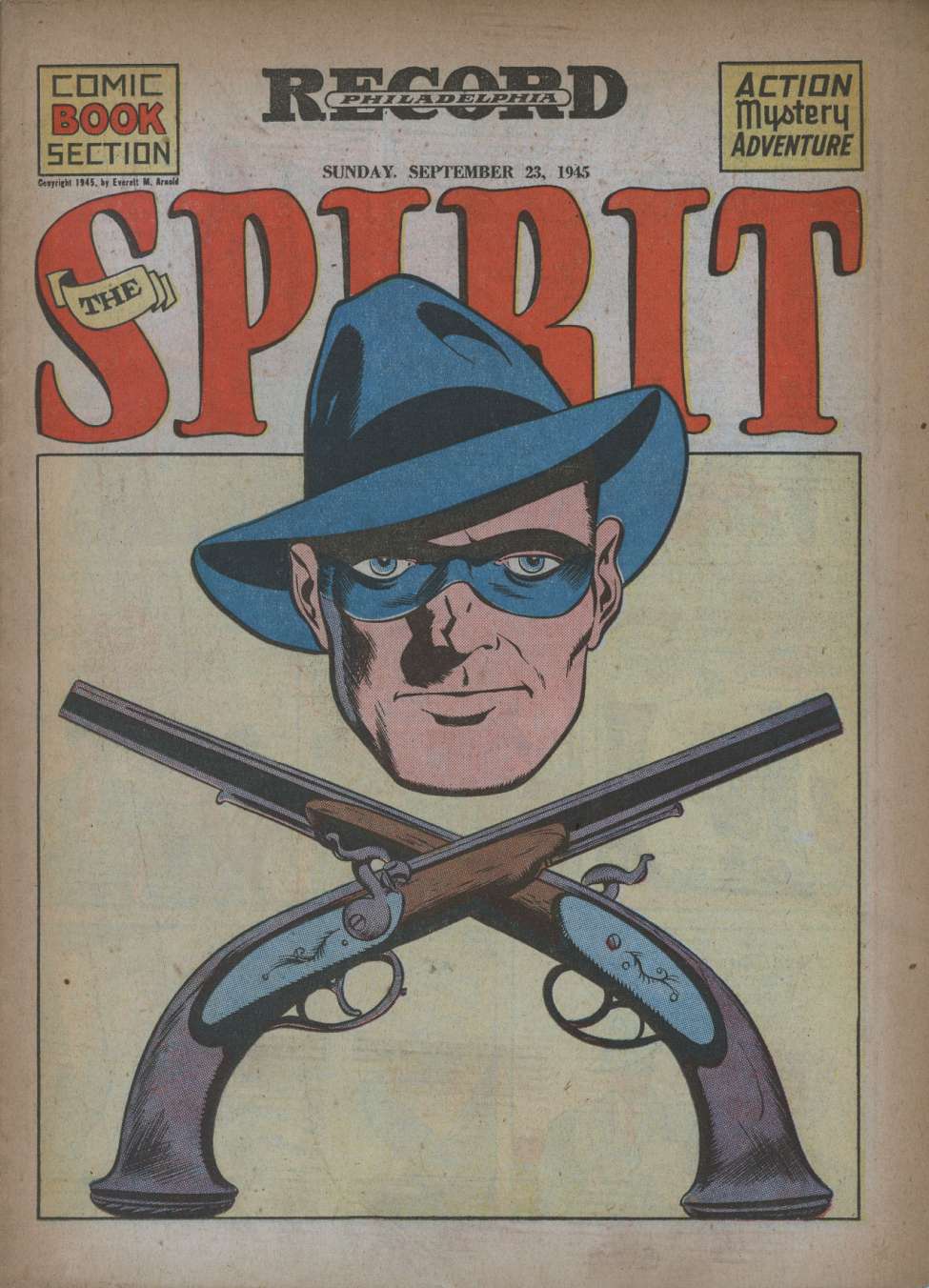 Comic Book Cover For The Spirit (1945-09-23) - Philadelphia Record