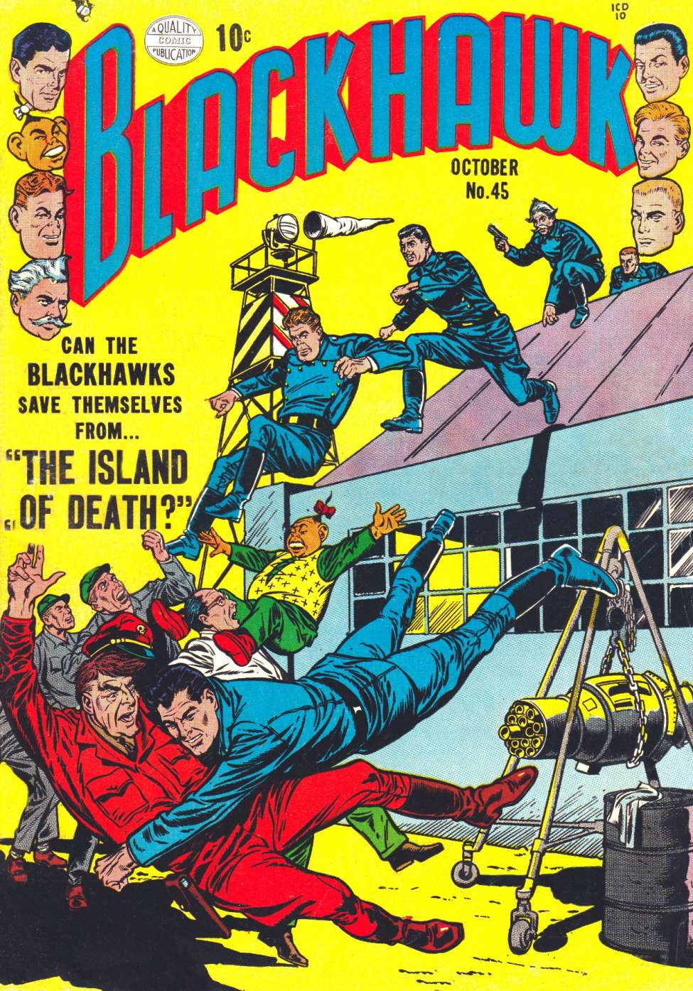 Comic Book Cover For Blackhawk 45