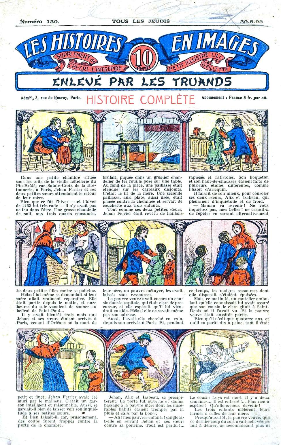 Book Cover For Les Histoires en Images 130 - Enlev&eacute; par les Truands